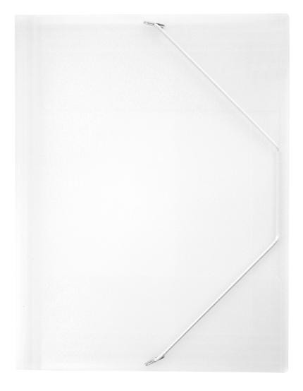 BildeGummibandsmapp plast 3-kl A4 transp vit