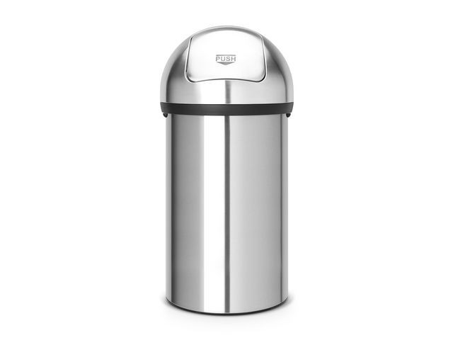 BildePapperskorg BRABANTIA Push 60L stål