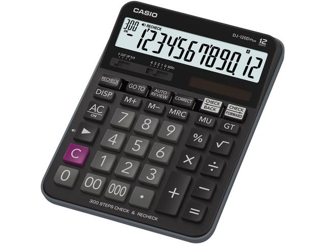 BildeBordsräknare CASIO DJ-120D Plus svart