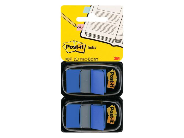BildeIndex POST-IT 25,4x43,2mm blå 100/fp