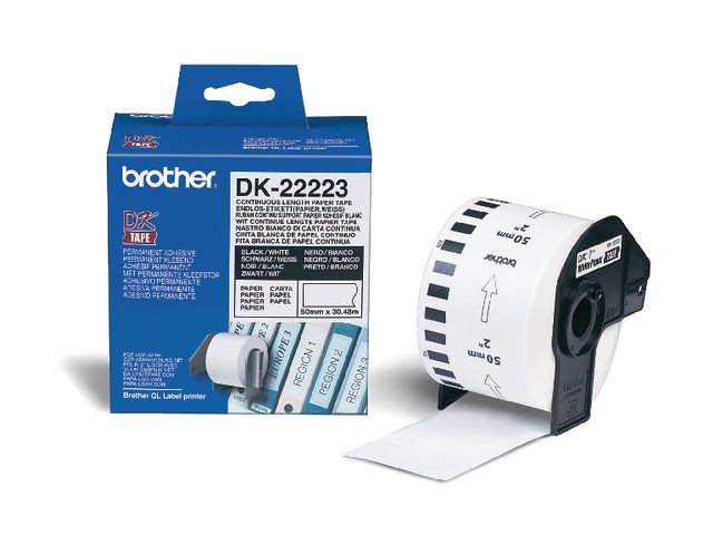 BildeEtikett BROTHER DK22223 50mmx30,48m vit
