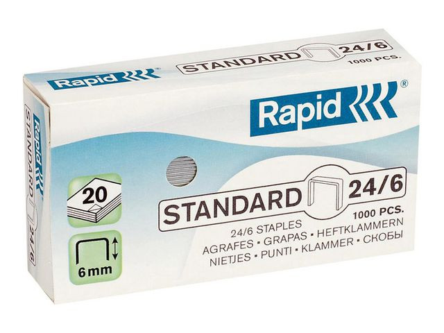 BildeHäftklammer RAPID 24/6 galv 1000/fp