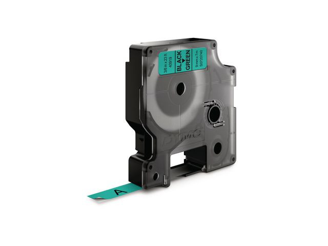 BildeTape DYMO D1 9mm svart på grön