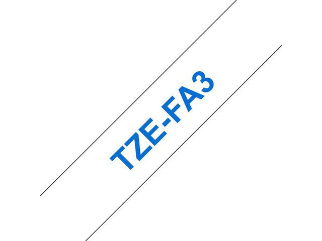 BildeTape BROTHER TZEFA3 12mm blå på vit