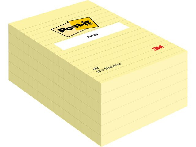 BildeNotes POST-IT linjerat 102x152mm gul