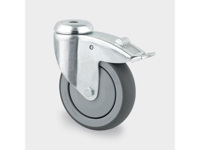 BildeHjul med broms 125mm