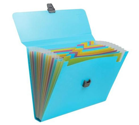 Sorteringsmapp EXACOMPTA 13-flik cyan