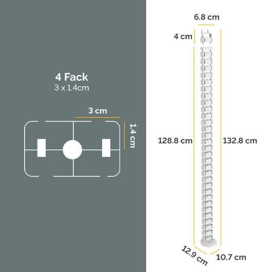 Kabelsamlare FELLOWES CableSpine vit