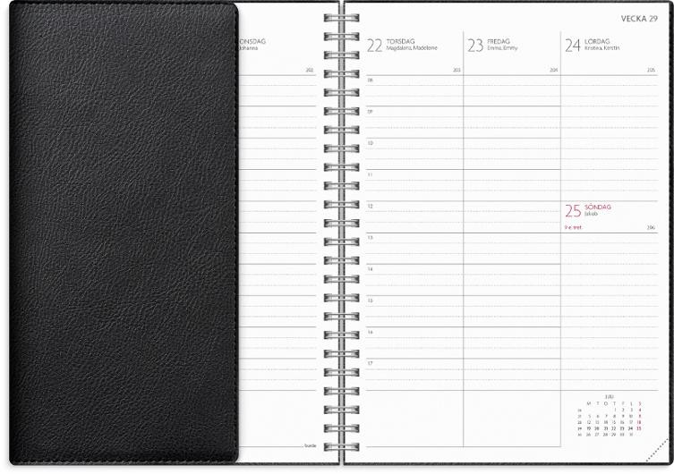 Kalender Study Twist A5 svart 26/27