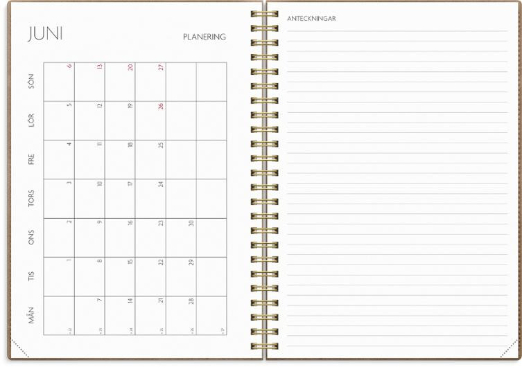 Kalender Study Twist A5 mocca 26/27