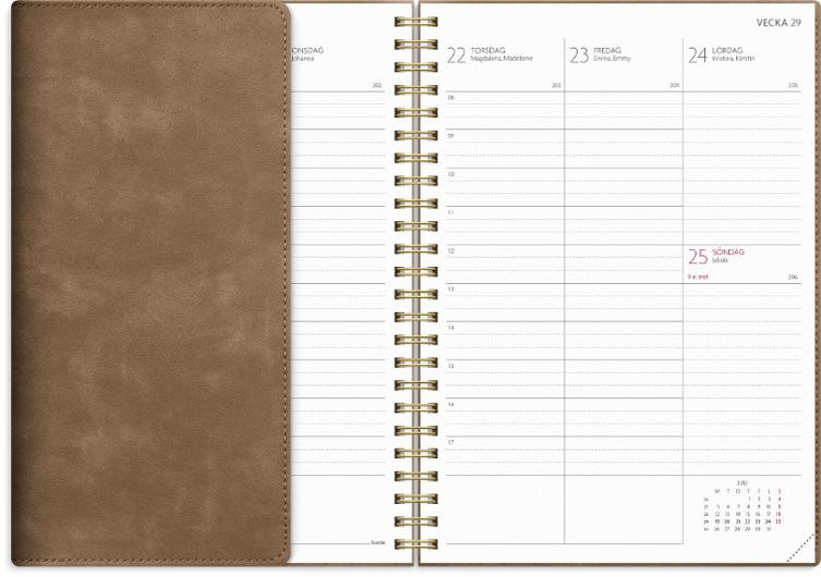 Kalender Study Twist A5 mocca 26/27