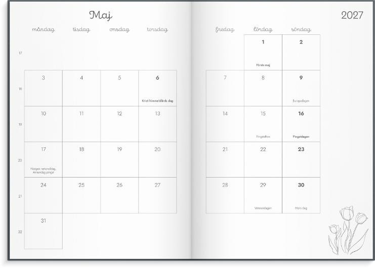 Kalender Doodle inbunden 26/27