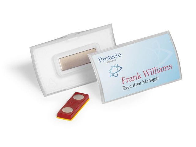 Namnskylt CLICK FOLD rPP 75x40mm 10/fp