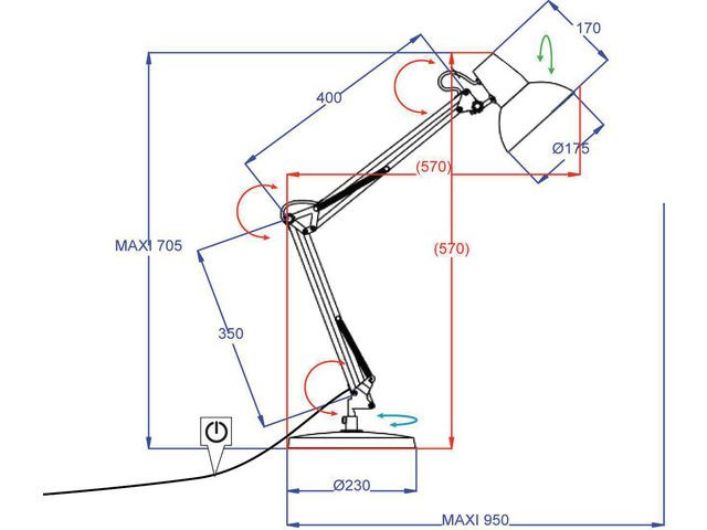 Lampa ALUMINOR Calypsa LED svart