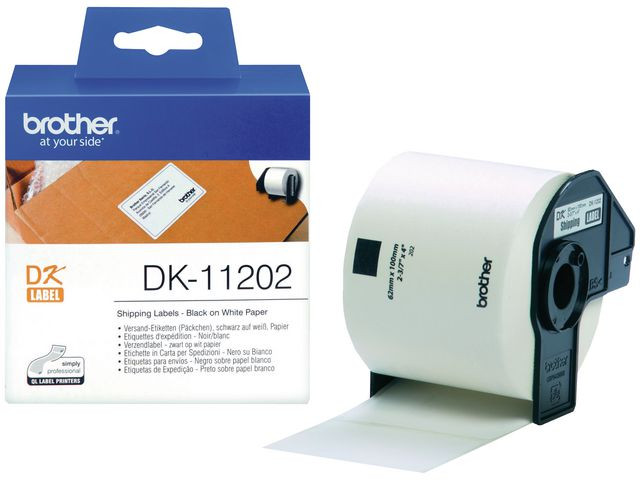 Etikett BROTHER DK11202 62x100mm 300/fp