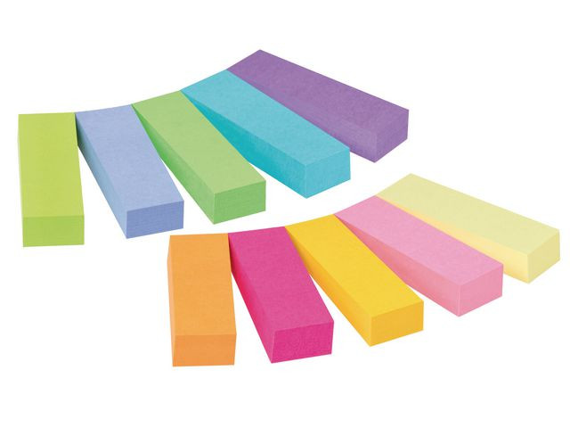 Index POST-IT 15x50mm 5 färger 500/fp