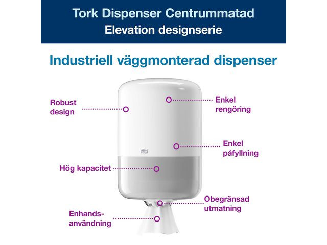 Dispenser TORK M2 Torkrulle vit