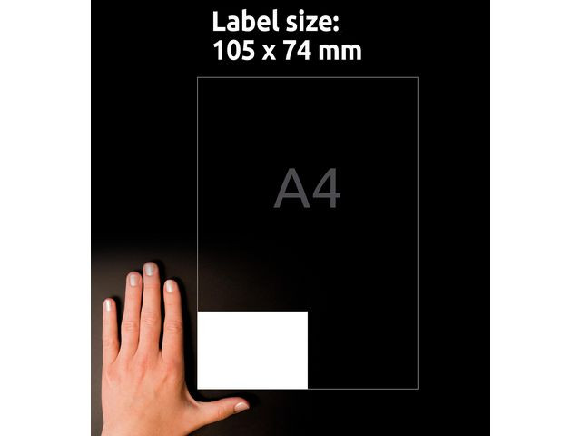Etikett AVERY Stretch 74x105mm 400/fp