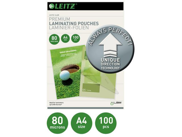 Laminat LEITZ UDT A4 80mic klar 100/fp