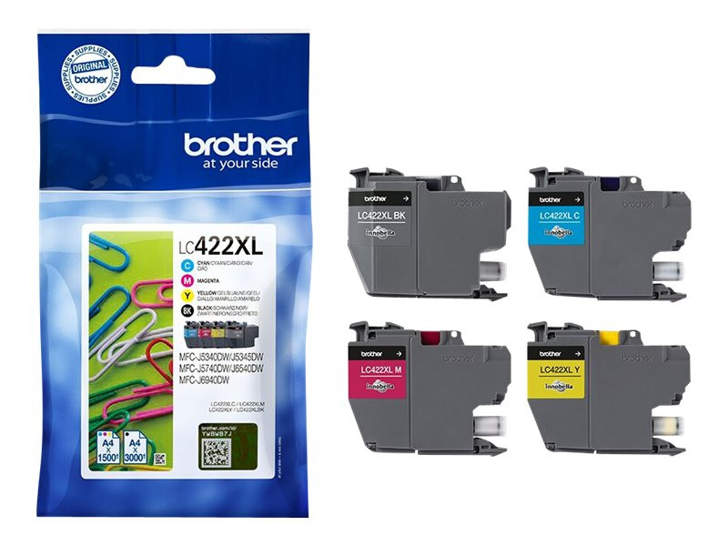 Blekk Brother Lc422Xlvaldr Bcmy (4 stk)