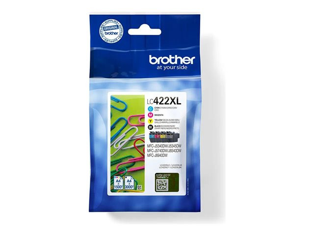 Blekk Brother Lc422Xlvaldr Bcmy (4 stk)