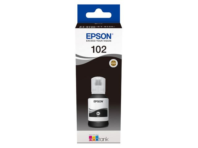 Epson 102 BK (svart) blekkflaske 7500 sider