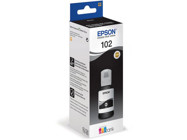 Epson 102 BK (svart) blekkflaske 7500 sider