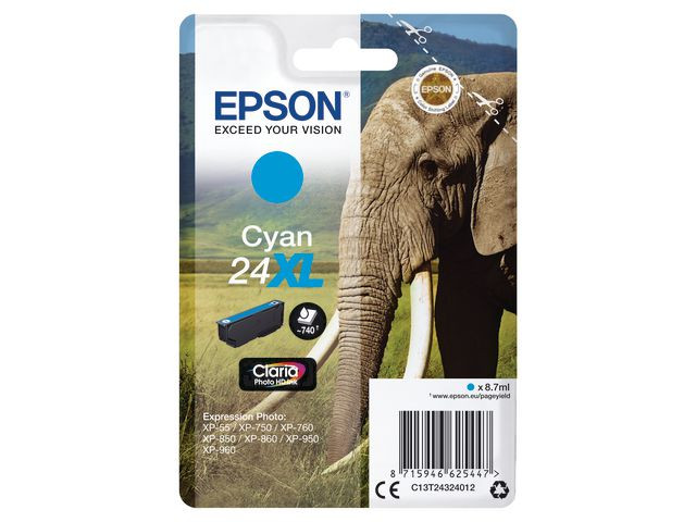 Epson 24XL C (cyan) blekkpatron 13,8 ml