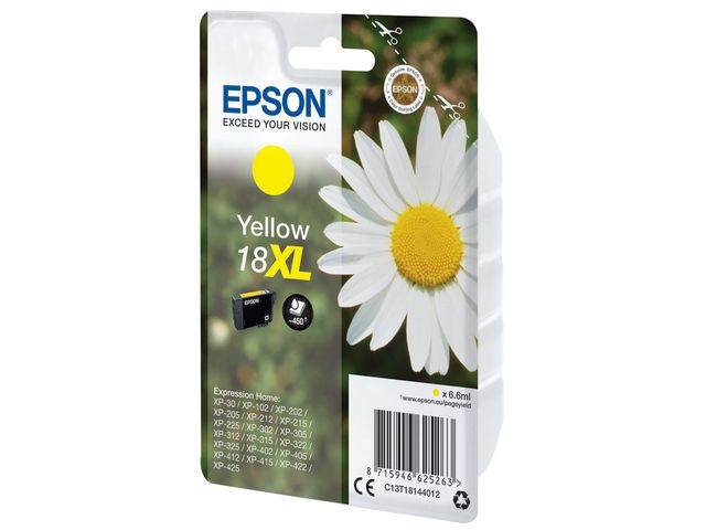 Epson 18XL Y (gul) blekkpatron 6,6 ml