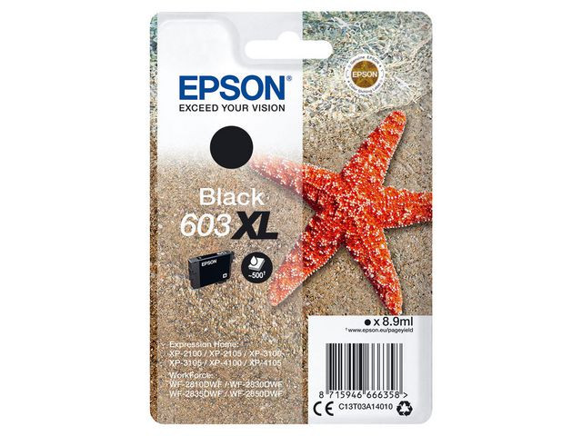 Epson 603XL BK (svart) blekkpatron 8,9 ml