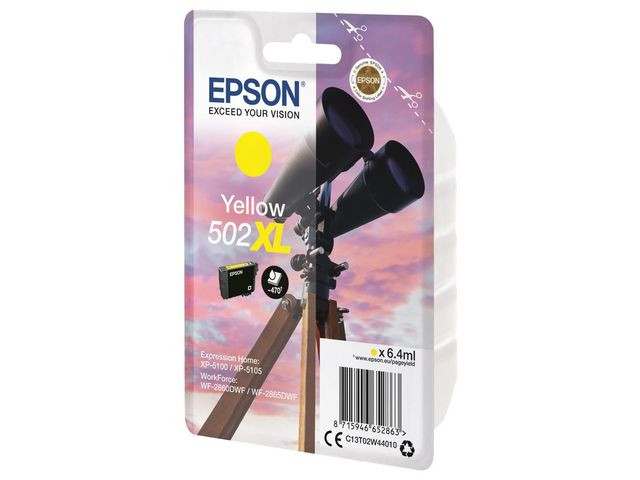 BildeT502 Singlepack Yellow 502XL Ink