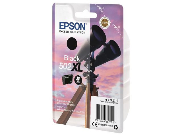 BildeEpson 502XL BK (svart) blekkpatron 9,2 ml