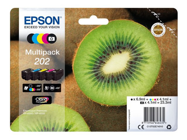 BildeEPSON Ink C13T02E74010 202 Multipack Kiwi