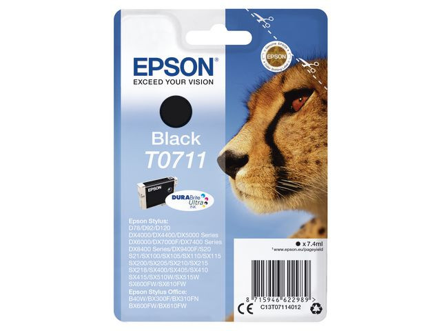BildeT0711 Black Ink Cartridge 7.4 ml