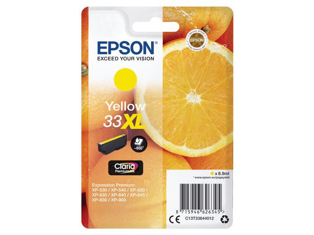 BildeEpson 33XL Y (gul) blekkpatron 8,9ml
