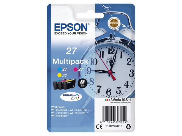 BildeBlekk Epson 27 C13T27054012 Cmy (3 stk)