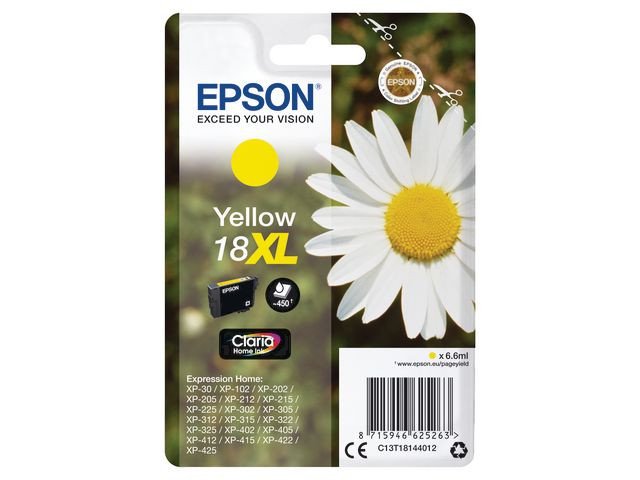 BildeEpson 18XL Y (gul) blekkpatron 6,6 ml