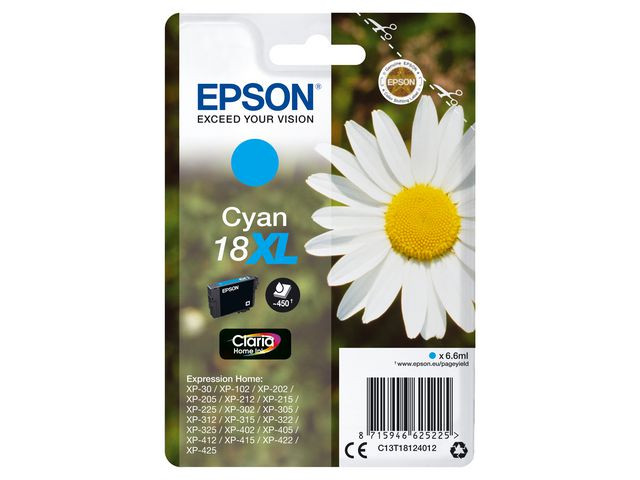 BildeEpson 18XL C (cyan) blekkpatron høykapasitet 6,6 ml