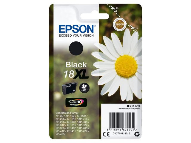 BildeEpson 18XL BK (svart) blekkpatron 11,5 ml