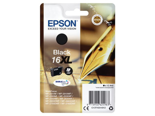 BildeEpson 16XL BK (svart) blekkpatron 12,9 ml