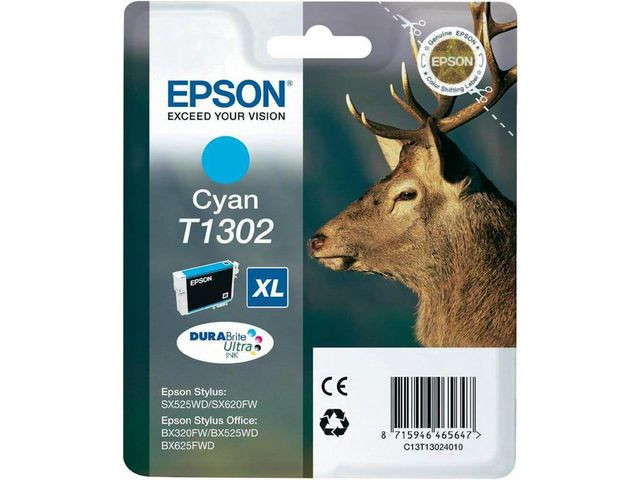 BildeEpson T1302XL C (cyan) blekkpatron 10,1 ml