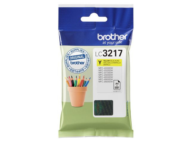 BildeBrother LC3217 Y (gul) blekkpatron 550 sider