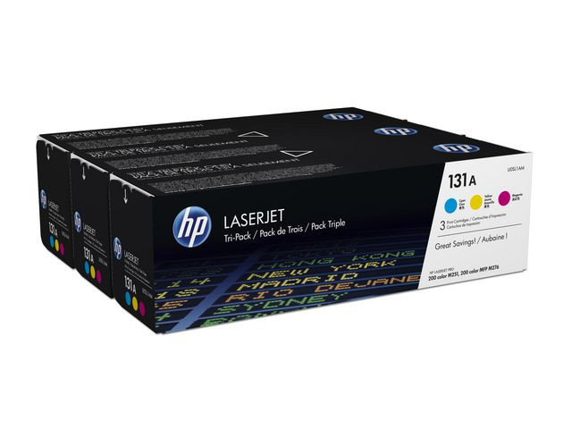 BildeHP 131A BK/C/M/Y (cyan/magenta/gul) toner 3-pakk 3x1.800 sider