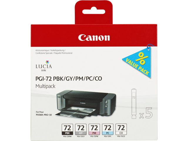 BildePGI-72 PBK/GY/PM/PC/CO ink tanks multi pack