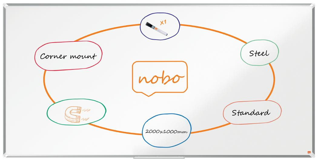 Whiteboard Premium Plus Stål 200x100cm