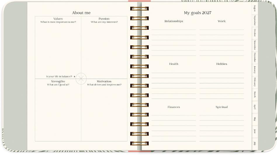 Kalender Life Planner Green A5 26/27