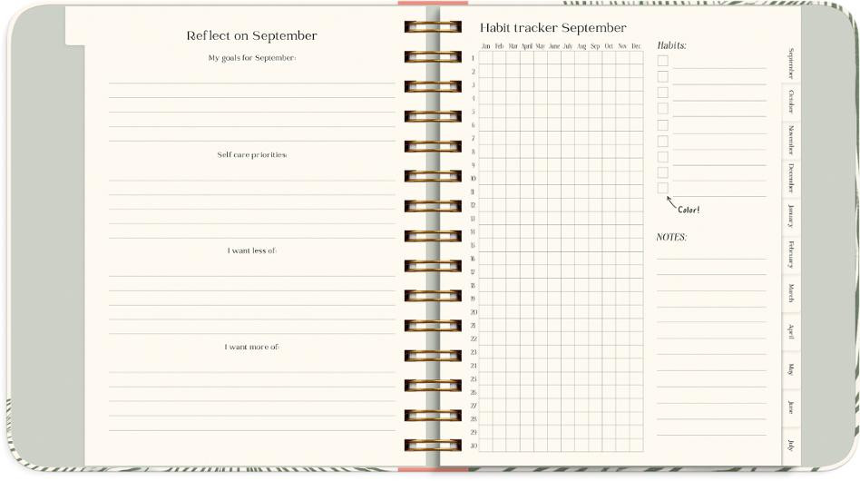 Kalender Life Planner Green A5 26/27