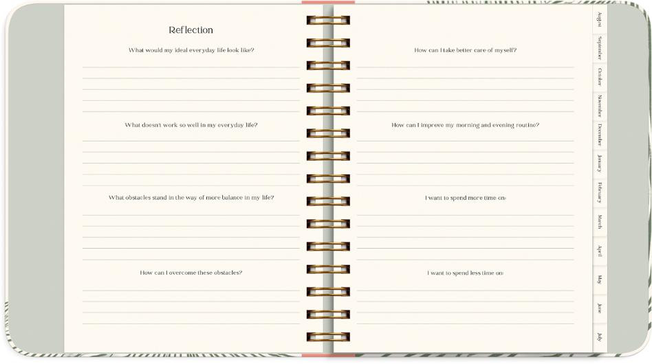 Kalender Life Planner Green A5 26/27