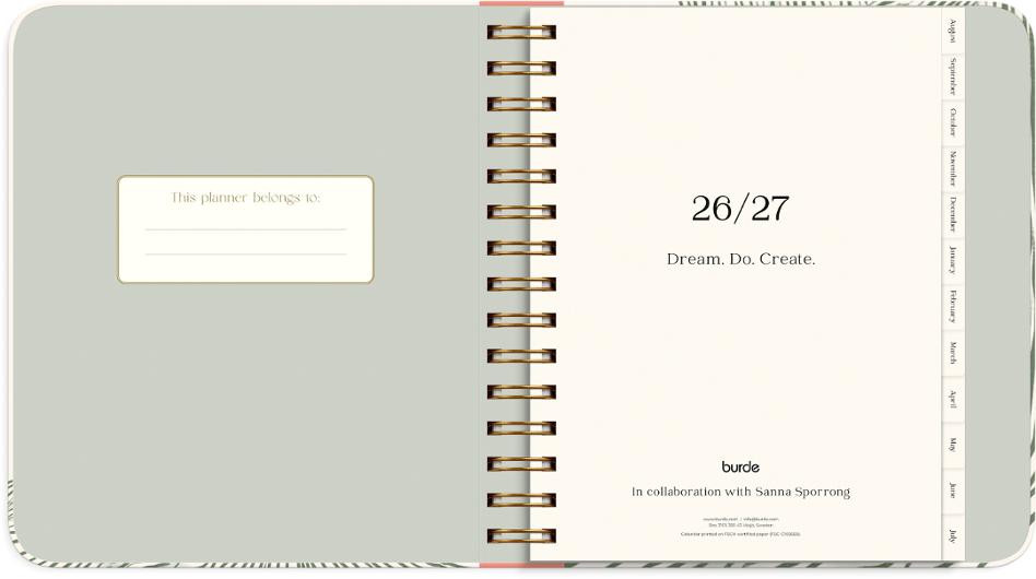 Kalender Life Planner Green A5 26/27