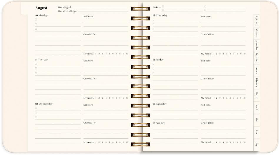 Kalender Life Planner Flowers A5 26/27